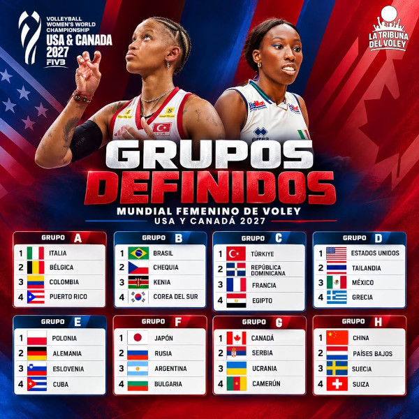 Se defien los grupos del Mundial de Voleibol